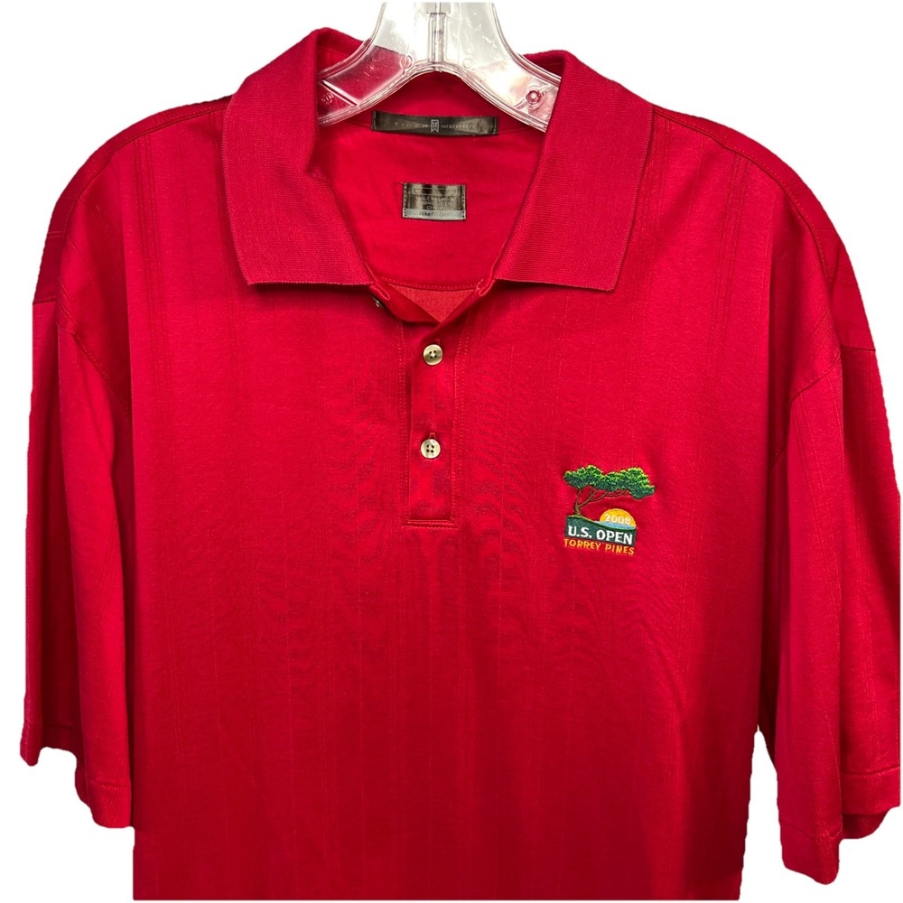 Tiger Woods Collection Nike Golf Fit Dry Shirt Torrey Pines 2008 US Open Men's L